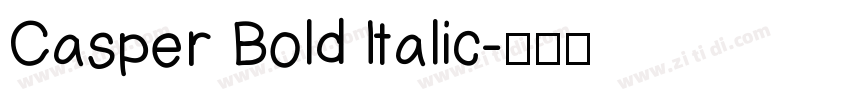 Casper Bold Italic字体转换